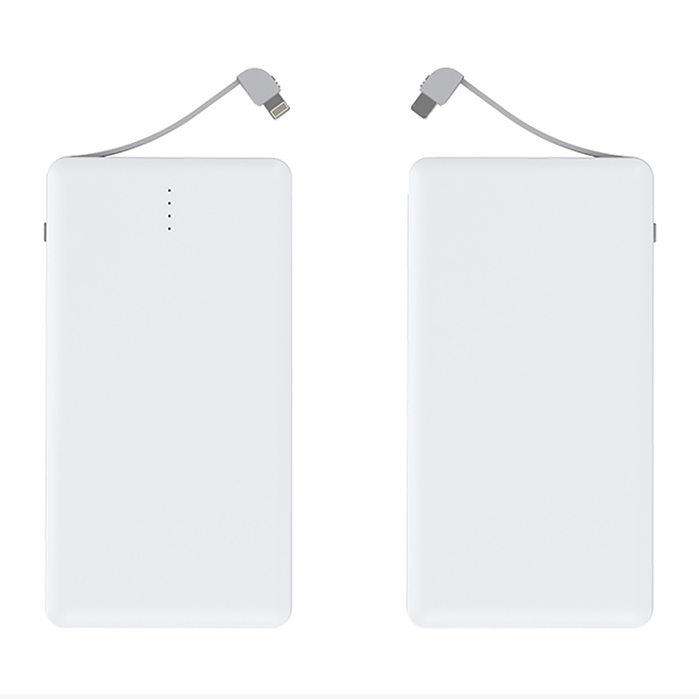 W1013 which 10,000mAh Power Bank Built-in Lightning and Android connector 2 in 1 cable