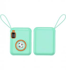 S1032 which 10000mAh Green football Cute Small Gift PD20W Fast Charge for iPhone and PD22.5W