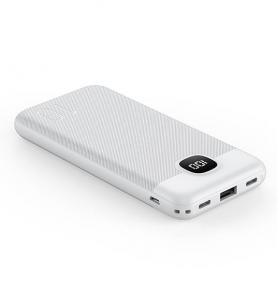 S1060 White 10000mAh High Capacity PD22.5W Quick Charge Power Bank Ultra Slim External Phone Battery Pack 