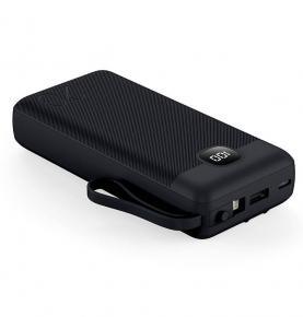 S2061 Black 20000mAh Multi 4 in 1 Power bank which built-tin three cables PD22.5W fast charging mobile power