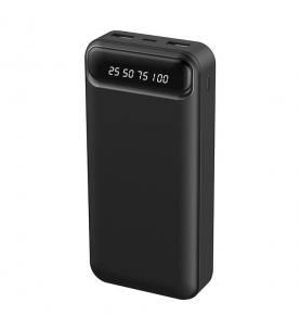 S2003 Black 20000mAh Mobile Power Bank factory 5V-2A with 2 Input Ports and 2 Output Ports