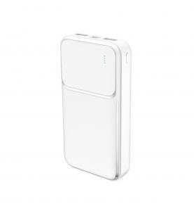 S2008 White Portable Charger 2Ports Slim Power bank 20000mAh With Led Dual USB Fast Phone Charging Power Bank