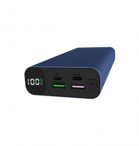 S2002 Blue 20000mAh Fast Charging PD 22.5W Power Bank Dual Outputs Aluminum External Battery